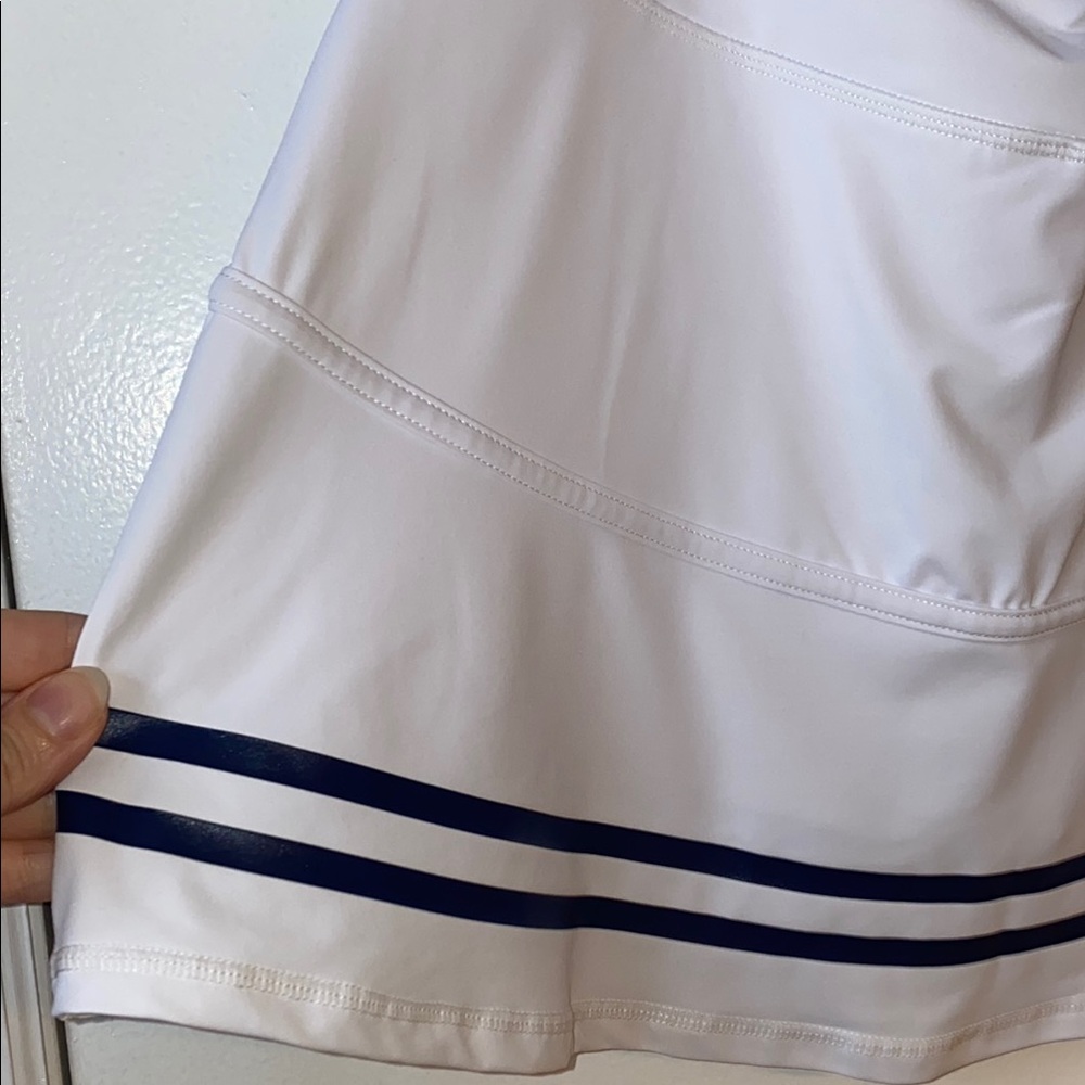 White Skort with Navy Stripes - Picture 4 of 9